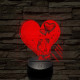 Szerelmes művész 7 színű 3D led lámpa