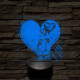 Szerelmes művész 7 színű 3D led lámpa