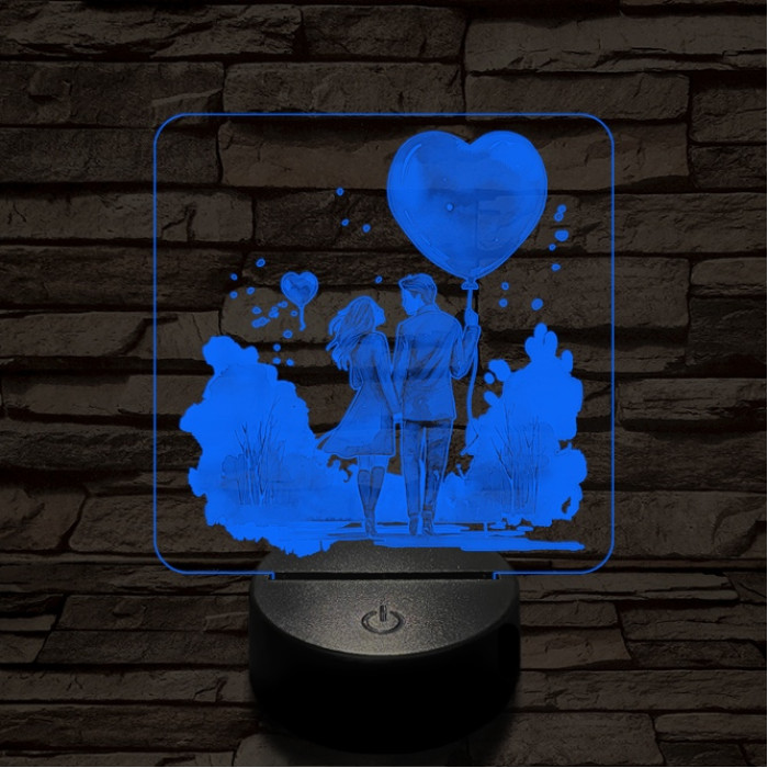 Te és én a szabadban 7 színű valósághű 3D led lámpa