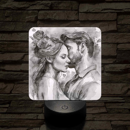 Szerelmespár 7 színű valósághű 3D led lámpa