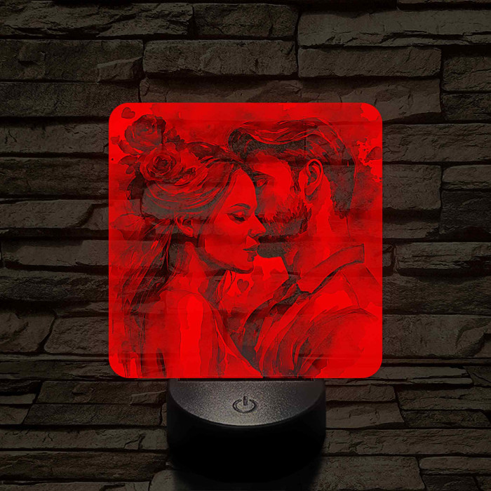 Szerelmespár 7 színű valósághű 3D led lámpa