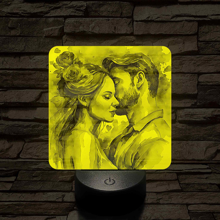 Szerelmespár 7 színű valósághű 3D led lámpa