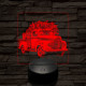 Valentin virág furgon 7 színű valósághű 3D led lámpa