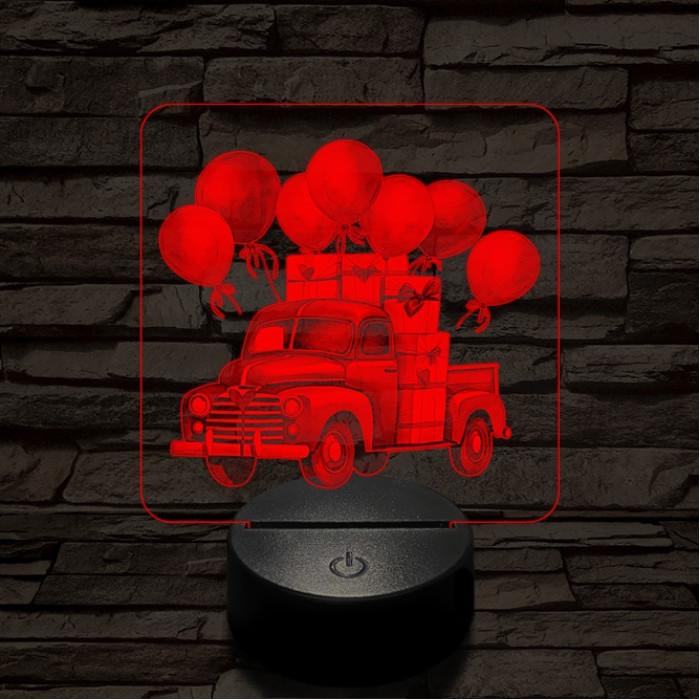 Valentin lufi furgon 7 színű valósághű 3D led lámpa