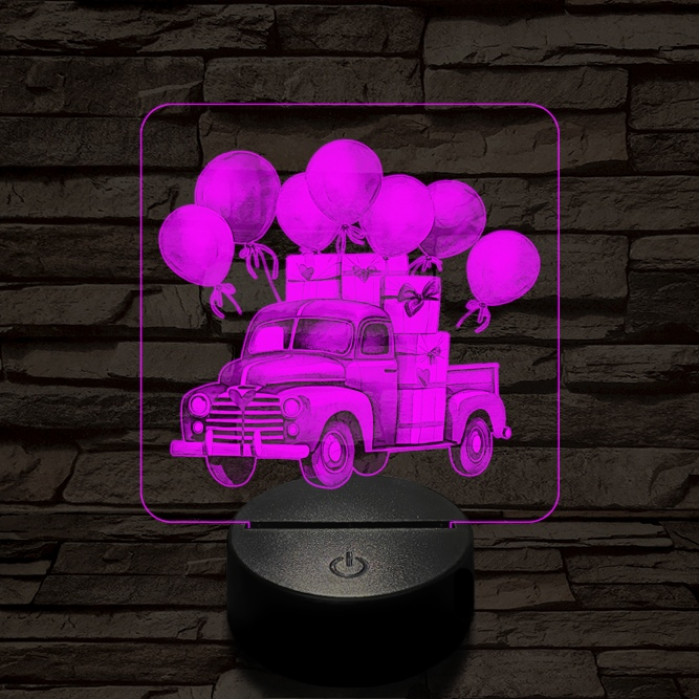 Valentin lufi furgon 7 színű valósághű 3D led lámpa