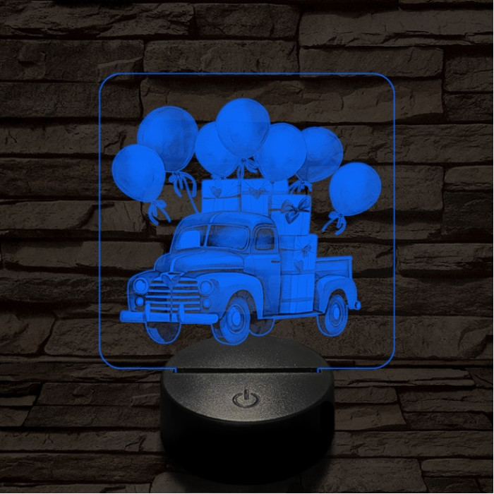 Valentin lufi furgon 7 színű valósághű 3D led lámpa