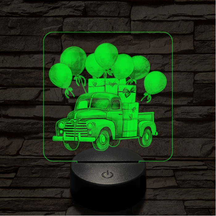 Valentin lufi furgon 7 színű valósághű 3D led lámpa