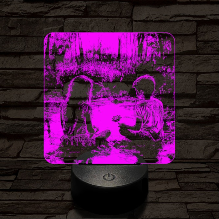 Régi szerelem 7 színű valósághű 3D led lámpa