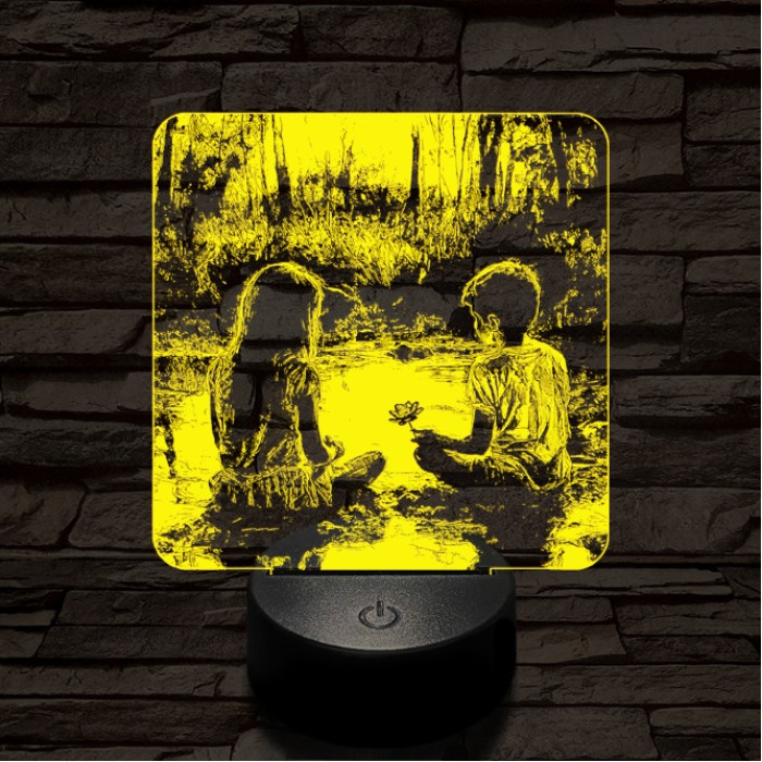 Régi szerelem 7 színű valósághű 3D led lámpa