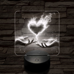 Perzselő szerelem  7 színű valósághű 3D led lámpa