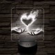 Perzselő szerelem  7 színű valósághű 3D led lámpa
