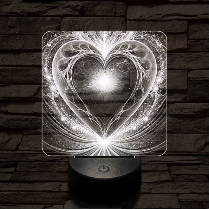 Kozmikus szerelem  7 színű valósághű 3D led lámpa
