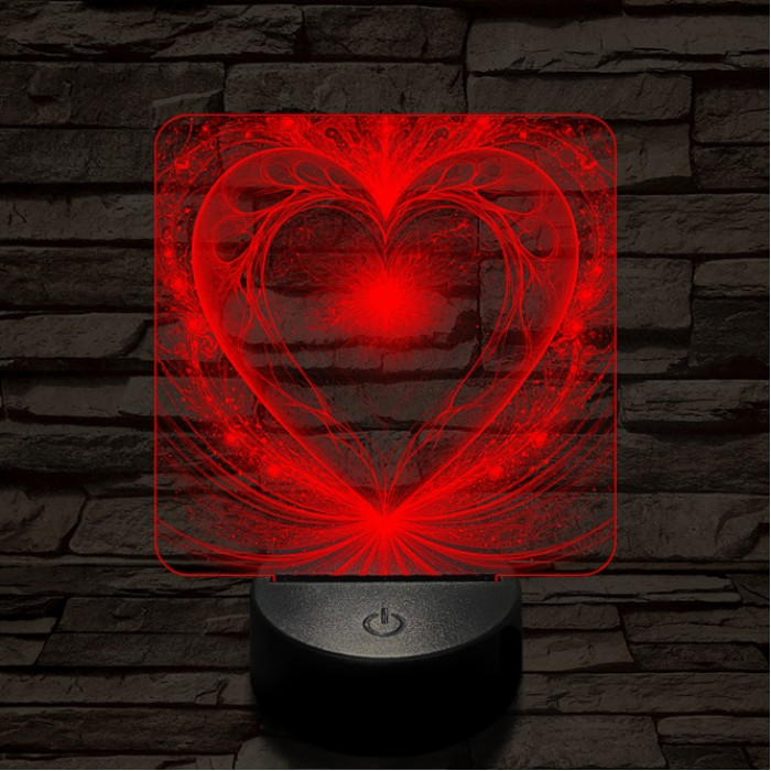 Kozmikus szerelem  7 színű valósághű 3D led lámpa