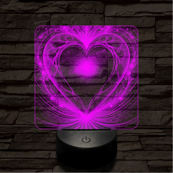 Kozmikus szerelem  7 színű valósághű 3D led lámpa