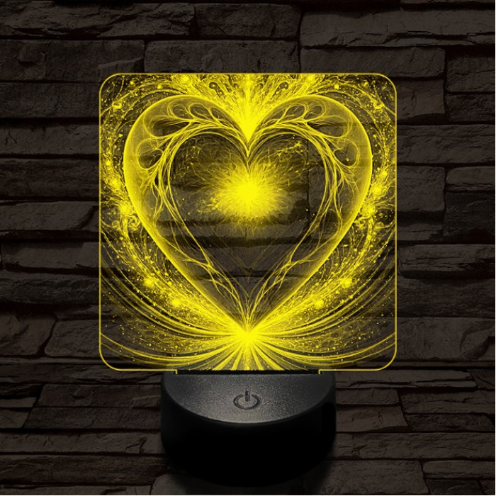 Kozmikus szerelem  7 színű valósághű 3D led lámpa