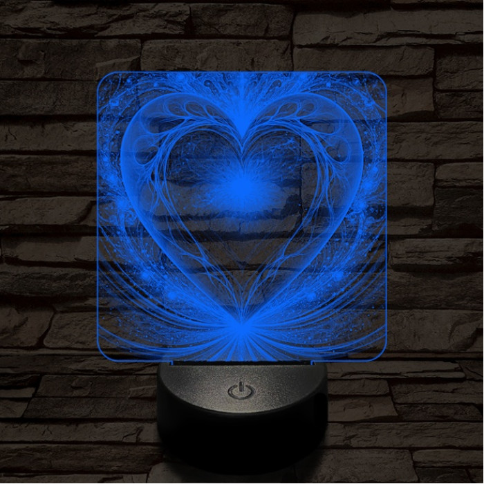 Kozmikus szerelem  7 színű valósághű 3D led lámpa
