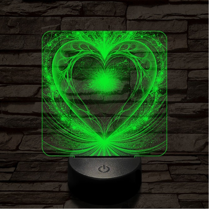 Kozmikus szerelem  7 színű valósághű 3D led lámpa