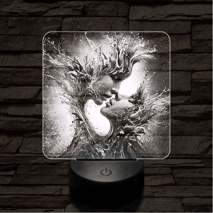 Elemi szerelem 7 színű valósághű 3D led lámpa