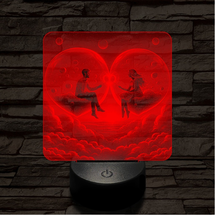 Szerelem buborék 7 színű valósághű 3D led lámpa