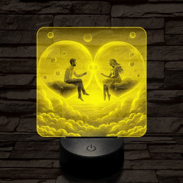 Szerelem buborék 7 színű valósághű 3D led lámpa