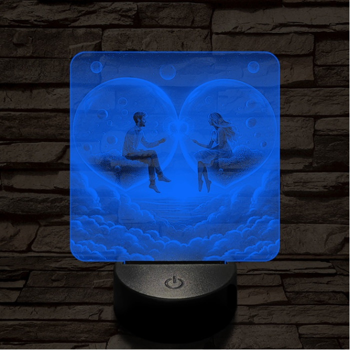 Szerelem buborék 7 színű valósághű 3D led lámpa
