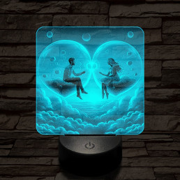 Szerelem buborék 7 színű valósághű 3D led lámpa