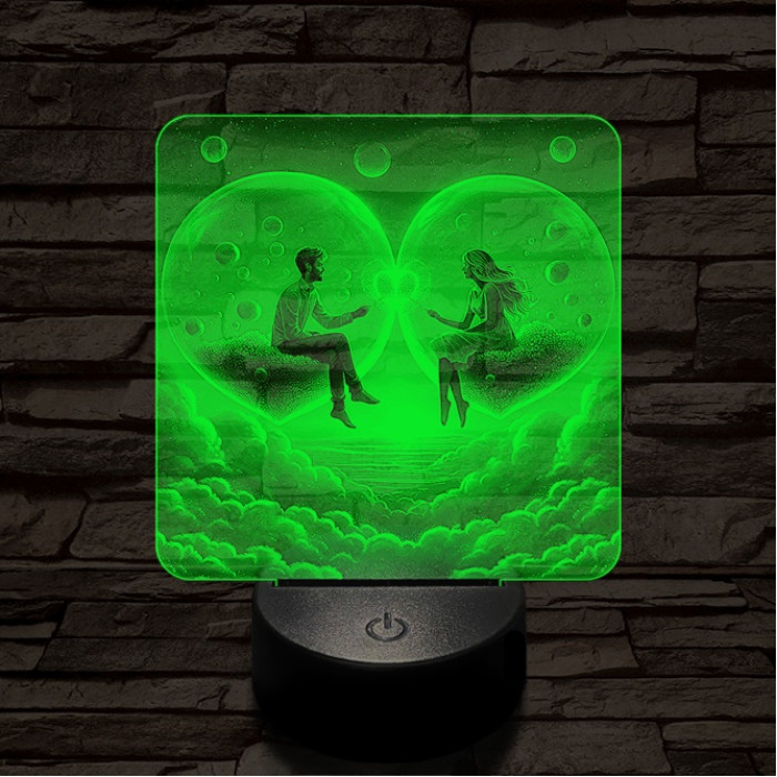 Szerelem buborék 7 színű valósághű 3D led lámpa