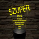 Szuper pasi 7 színű 3D led lámpa