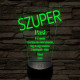 Szuper pasi 7 színű 3D led lámpa