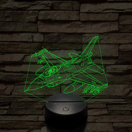 Harci vadászgép 7 színű 3D led lámpa