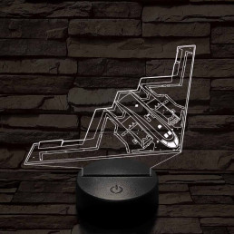 Lopakodó bombázó 7 színű 3D led lámpa