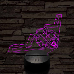 Lopakodó bombázó 7 színű 3D led lámpa
