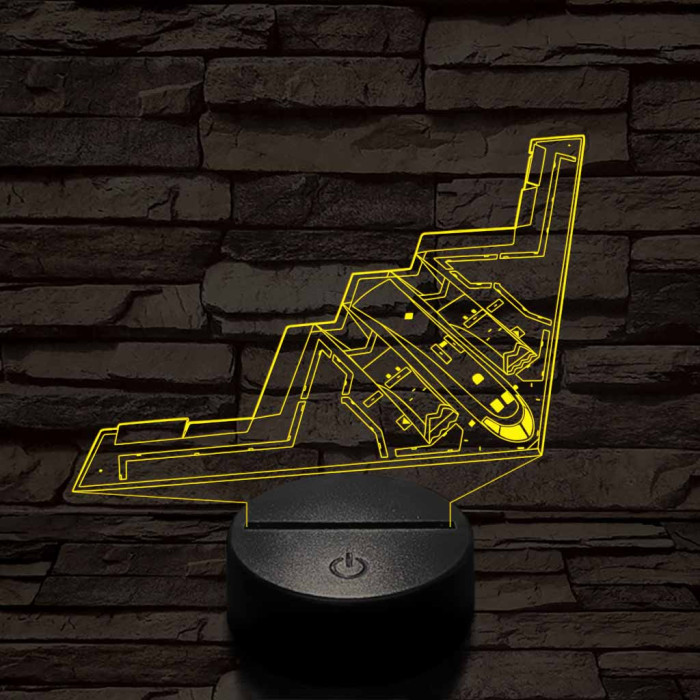 Lopakodó bombázó 7 színű 3D led lámpa