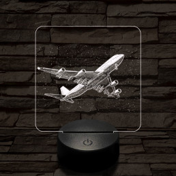Boeing 747 az égen 7 színű valósághű 3D led lámpa