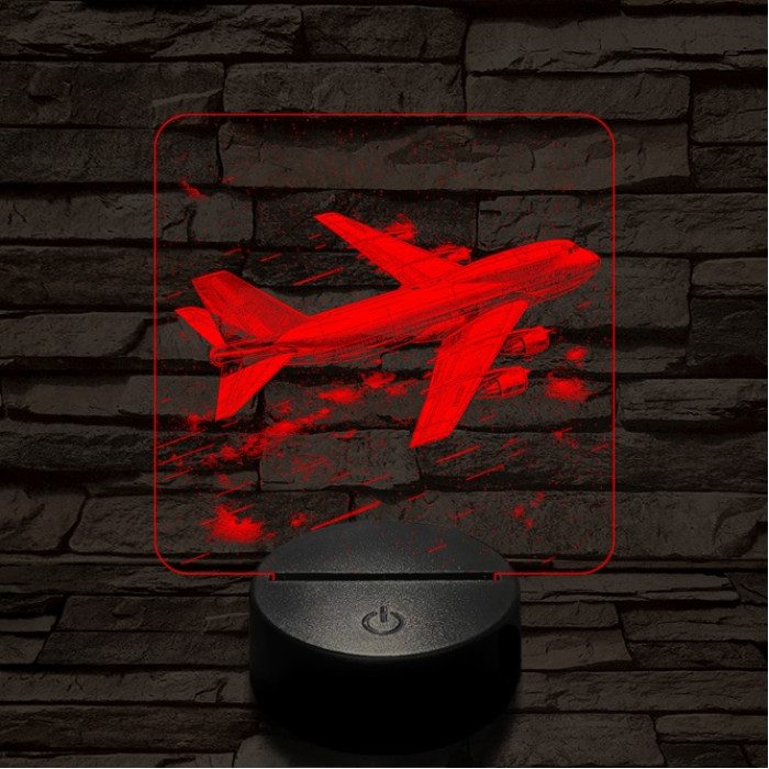 Bő ingben repülő 7 színű valósághű 3D led lámpa