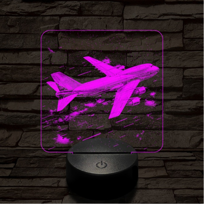 Bő ingben repülő 7 színű valósághű 3D led lámpa