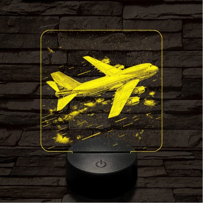 Bő ingben repülő 7 színű valósághű 3D led lámpa