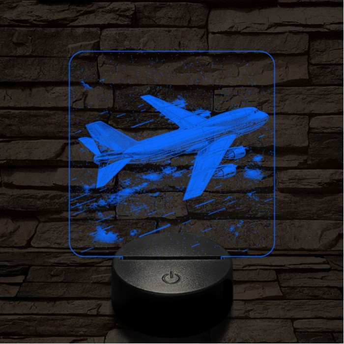 Bő ingben repülő 7 színű valósághű 3D led lámpa