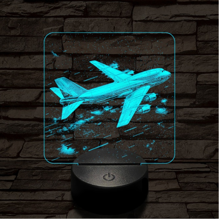 Bő ingben repülő 7 színű valósághű 3D led lámpa