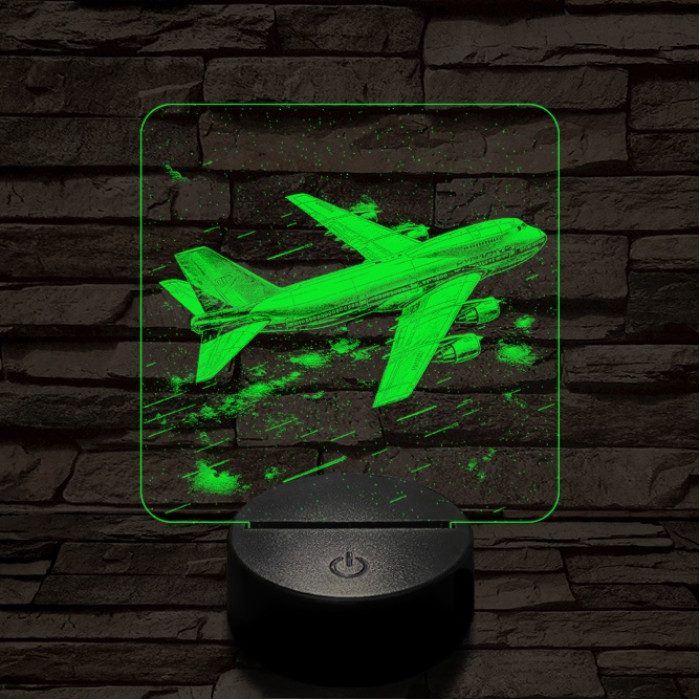 Bő ingben repülő 7 színű valósághű 3D led lámpa