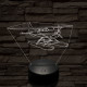 Cessna 185 kétéltű repülő 7 színű  3D led lámpa