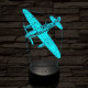 Távolkeleti harci repülő 7 színű  3D led lámpa