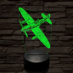 Távolkeleti harci repülő 7 színű  3D led lámpa