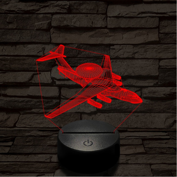 Berijev A–50 repülő 7 színű  3D led lámpa