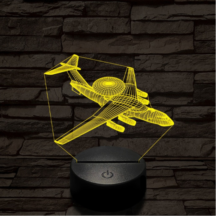 Berijev A–50 repülő 7 színű  3D led lámpa