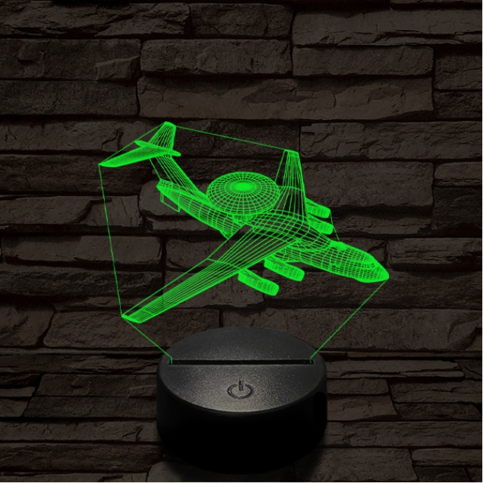 Berijev A–50 repülő 7 színű  3D led lámpa