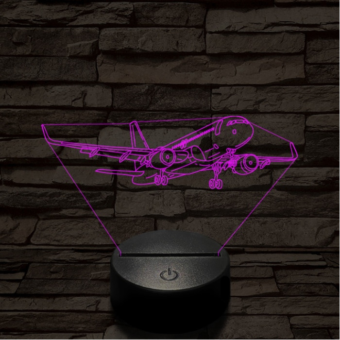 Áthúzó utasszállító 7 színű  3D led lámpa