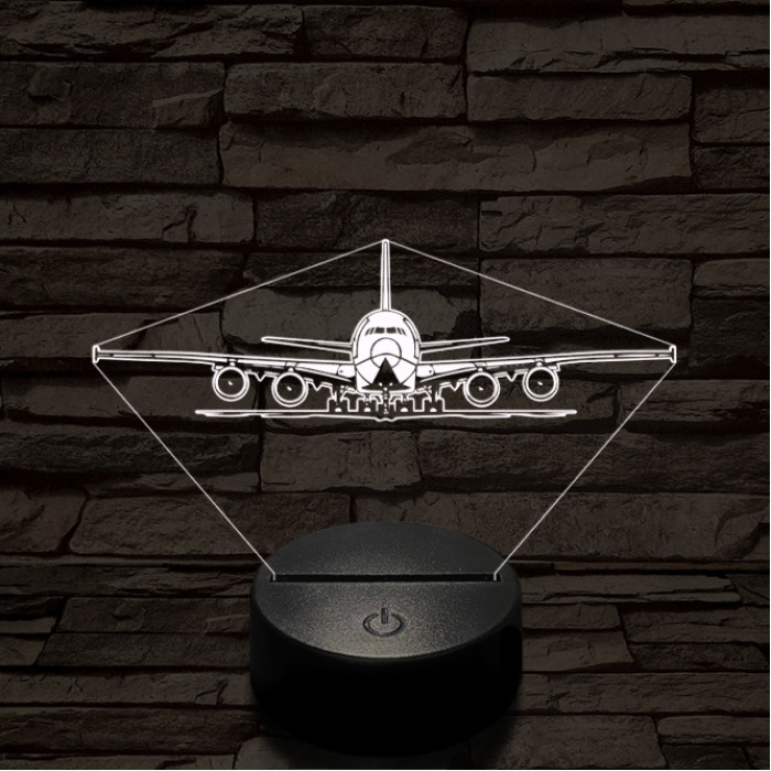 Kiguruló utasszállító 7 színű  3D led lámpa