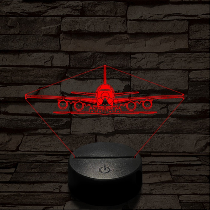 Kiguruló utasszállító 7 színű  3D led lámpa