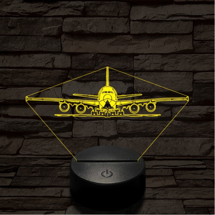 Kiguruló utasszállító 7 színű  3D led lámpa